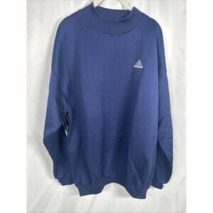 Adidas 3 Stripe Navy Sweatshirt 90s Large